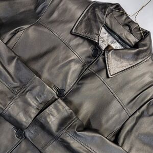 Danier Soft Smooth Genuine Leather Zip Out Liner Long Sleeve Size L Jacket Mens